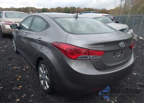 2012 Hyundai Elantra Limited from USA, damaged, VIN 5NPDH4AE7CH102141